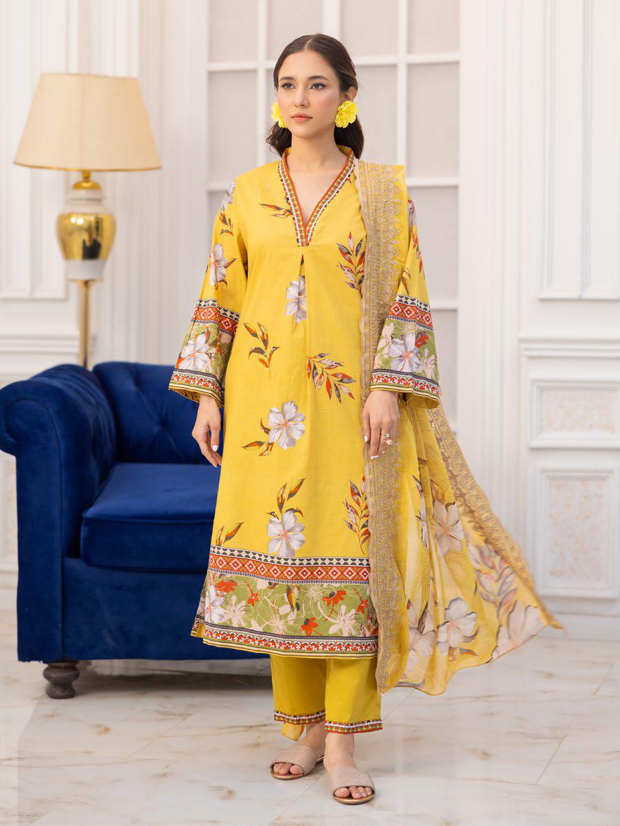 IBSAN BY JOHRA - Unstitched 3-Piece Printed Lawn