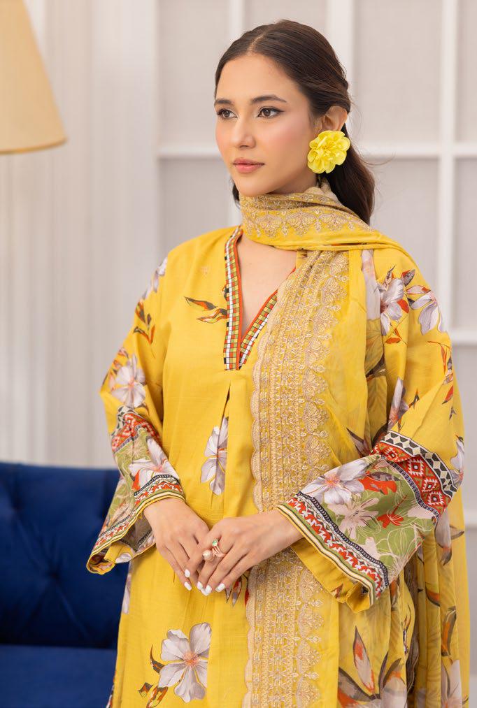 Ibsan By Johra - Unstitched 3-Piece Printed Lawn