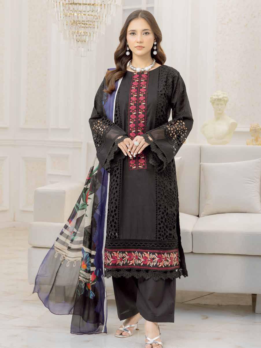 Shazma by Johra - Unstitched 4-Piece Embroidered + Chikan Kari Lawn