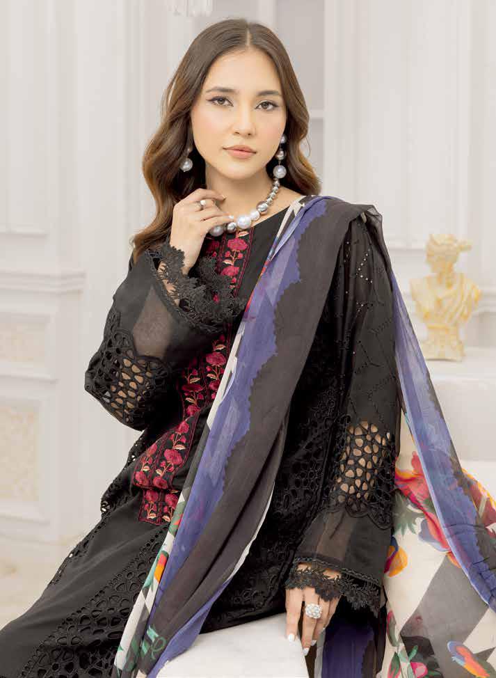 Shazma by Johra - Unstitched 4-Piece Embroidered + Chikan Kari Lawn