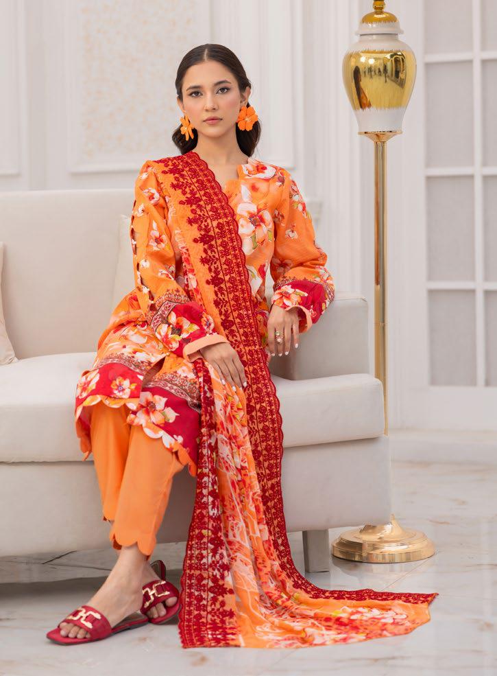 Ibsan By Johra - Unstitched 3-Piece Printed Lawn