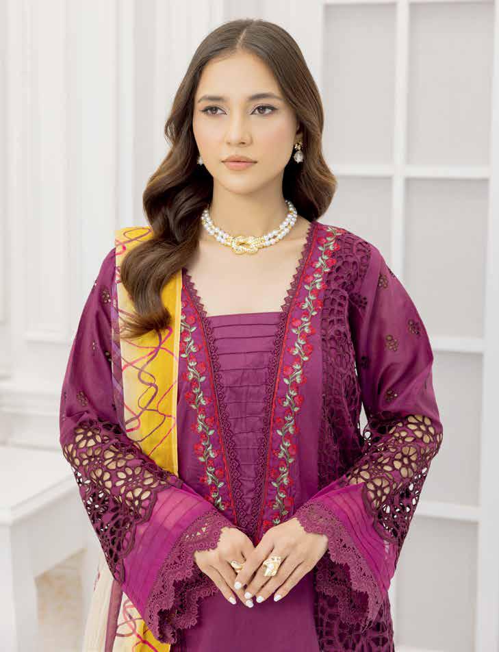 Shazma by Johra - Unstitched 4-Piece Embroidered + Chikan Kari Lawn
