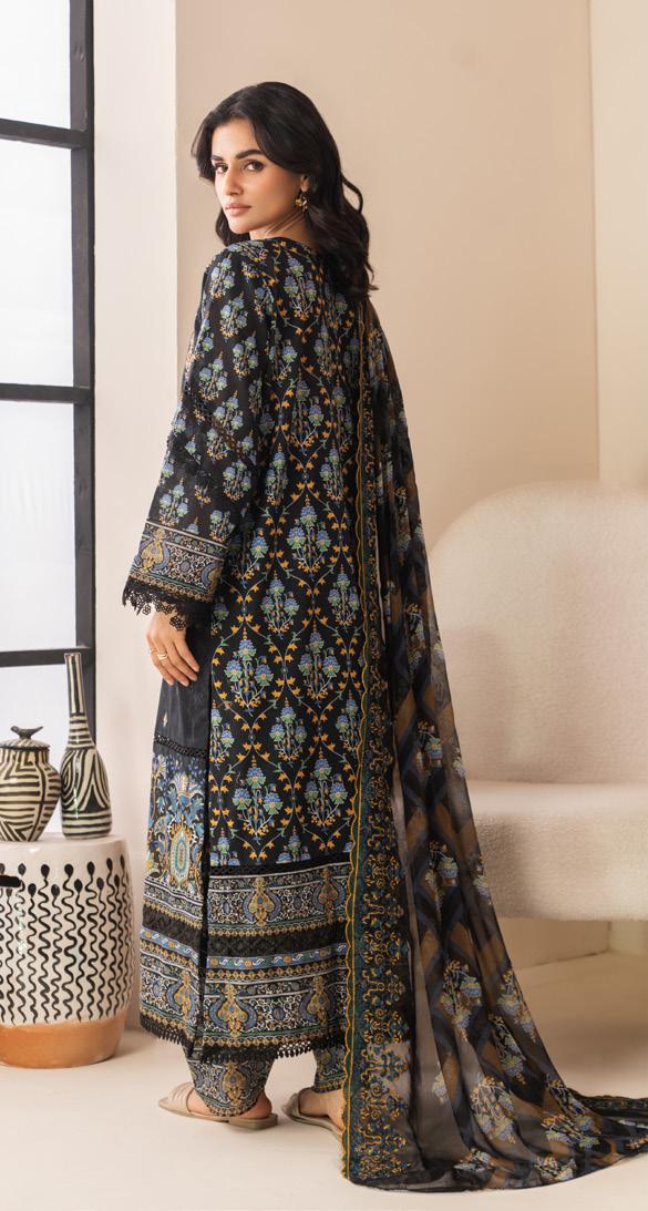 Haziq By Johra - Unstitched 3-Piece Embroidered & Printed Lawn