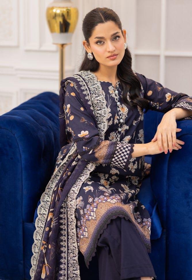 Ibsan By Johra - Unstitched 3-Piece Printed Lawn