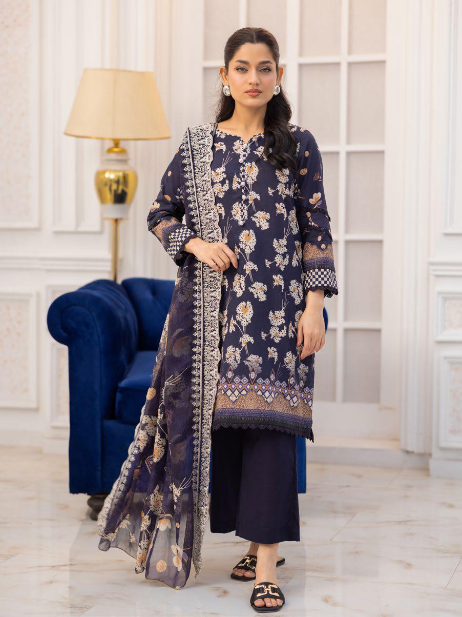 Ibsan By Johra - Unstitched 3-Piece Printed Lawn