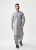 Grace Men’s Wash & Wear Unstitched Fabric Suit (Sky Grey)