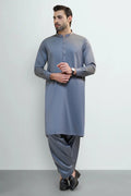 Grace Men’s Wash & Wear Unstitched Fabric Suit (Glaucous Grey)