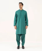 Gul Ahmed Men’s Unstitched Wash & Wear Unstitched Suit (Teal Green)