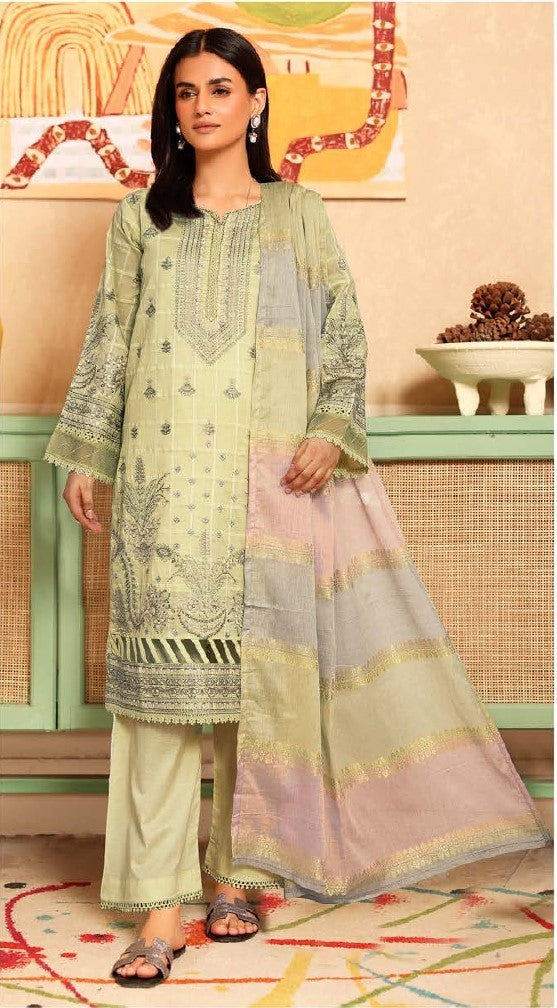 Johra Ajra – Embroidered Dobby Lawn 3PC