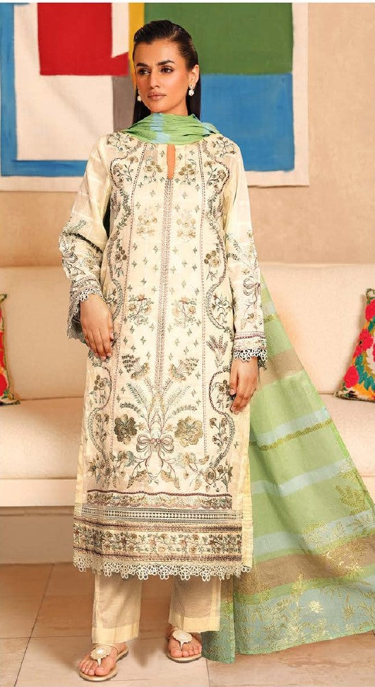 Johra Ajra – Embroidered Dobby Lawn 3PC