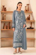 Reveuse By Johra - 3PC Unstitched Embroidered Lawn Suit (Steel Grey)