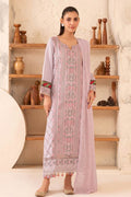 Reveuse By Johra - 3PC Unstitched Embroidered Lawn Suit (Pale Lavender)
