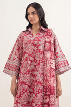 Sapphire Vol.5 - 3PC Unstitched Printed Lawn Suit (Crimson Red Floral)