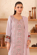 Reveuse By Johra - 3PC Unstitched Embroidered Lawn Suit (Pale Lavender)