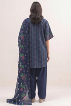 Sapphire Vol.5 - 3PC Unstitched Printed Lawn Suit (Navy Blue)