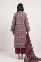 Sapphire Vol.5 - 3PC Unstitched Printed Lawn Suit (Maroon & Blue Grey)