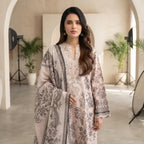 Khaadi 3-Piece Unstitched Embroidered Lawn Suit – Baby Pink