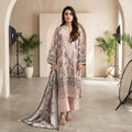 Khaadi 3-Piece Unstitched Embroidered Lawn Suit – Baby Pink