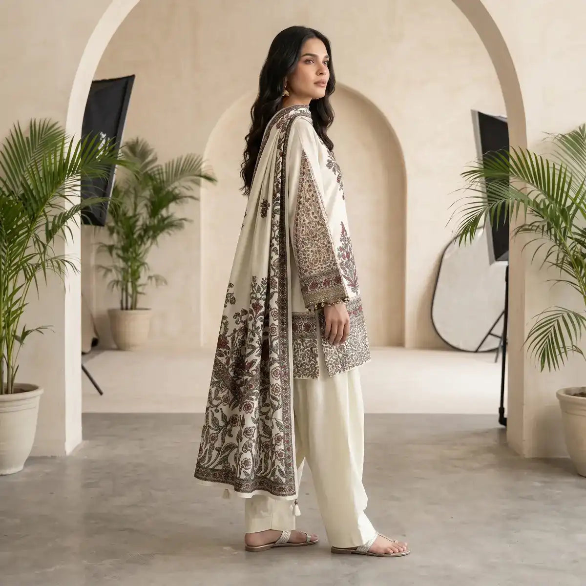 Khaadi 3-Piece Unstitched Embroidered Lawn Suit – Light Pista