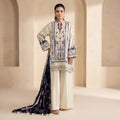 Khaadi 3-Piece Unstitched Embroidered Lawn Suit – Ivory Cream