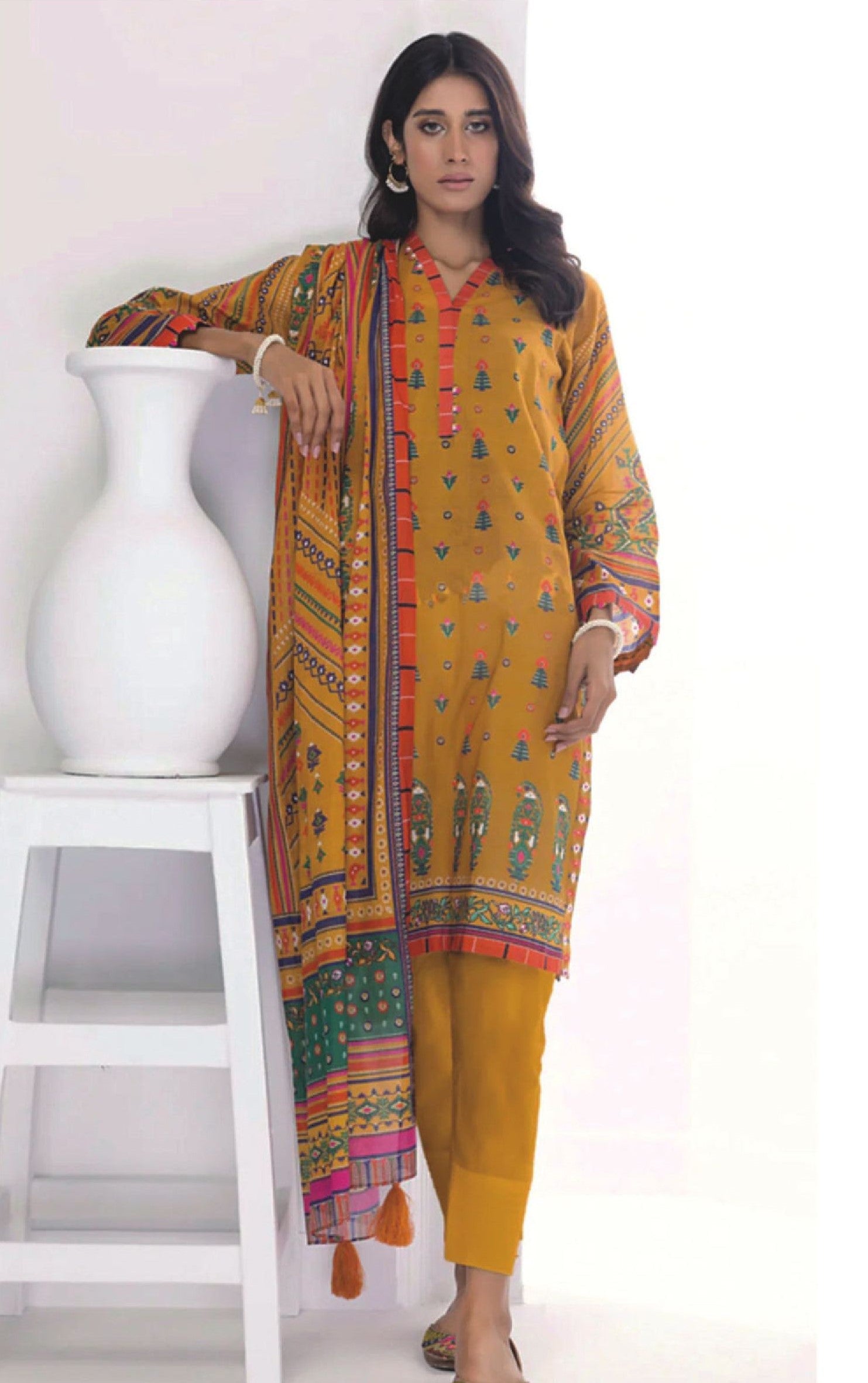 Lakhany by LSM Fabrics – 3 Piece Unstitched Lawn Suit ( Vol. 3 )