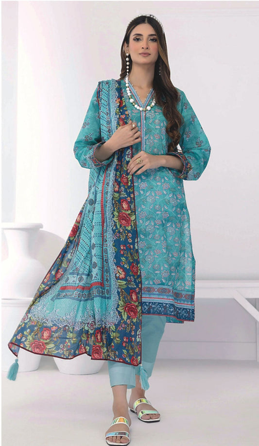 Lakhany by LSM Fabrics – 3 Piece Unstitched Lawn Suit ( Vol. 3 )