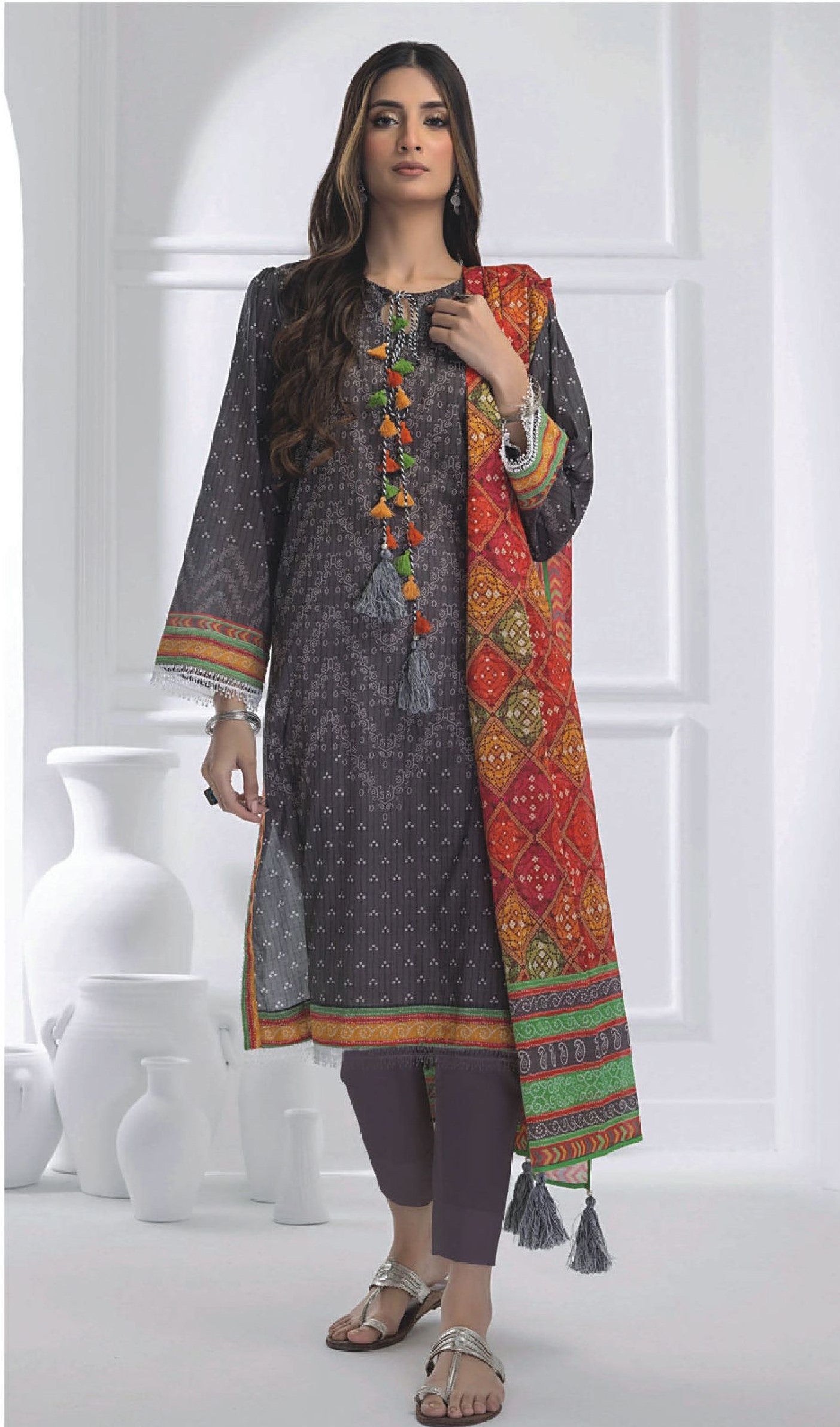 Lakhany by LSM Fabrics – 3 Piece Unstitched Lawn Suit ( Vol. 3 )