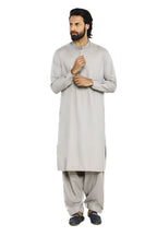 Grace Men’s Wash & Wear Unstitched Fabric Suit (Light Grey)