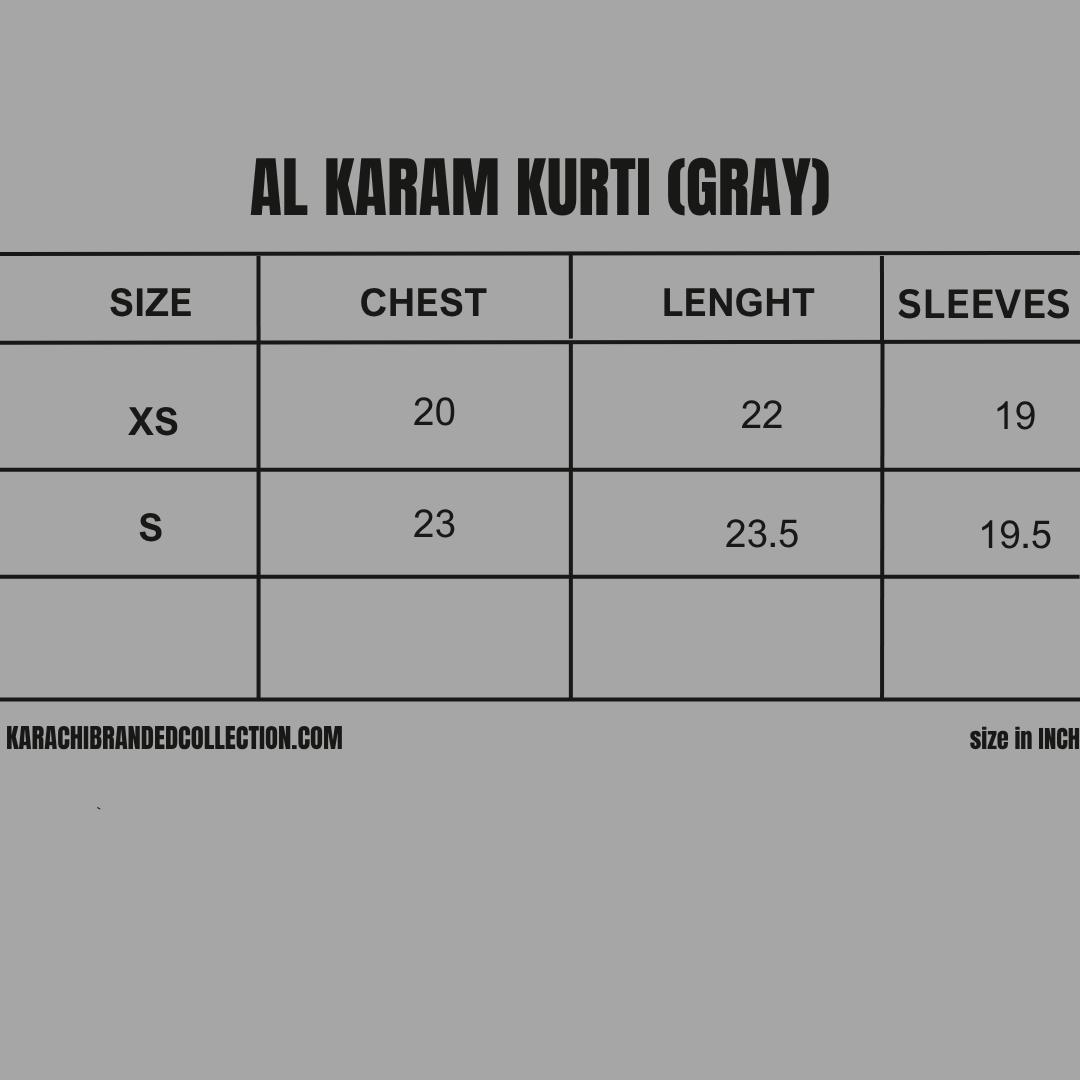 Alkaram - Stich Kurti / Shirt