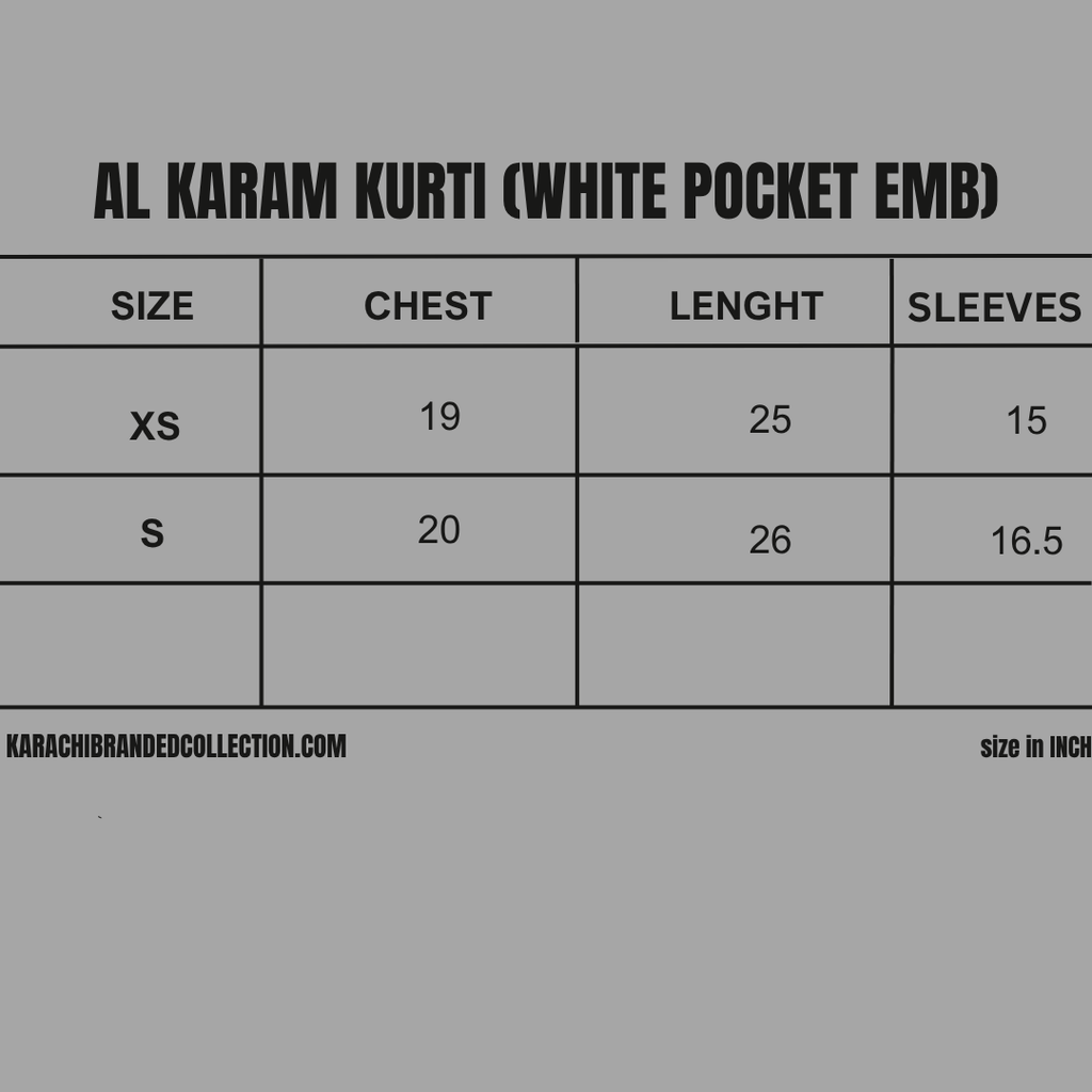Alkaram - Stich Kurti / Shirt