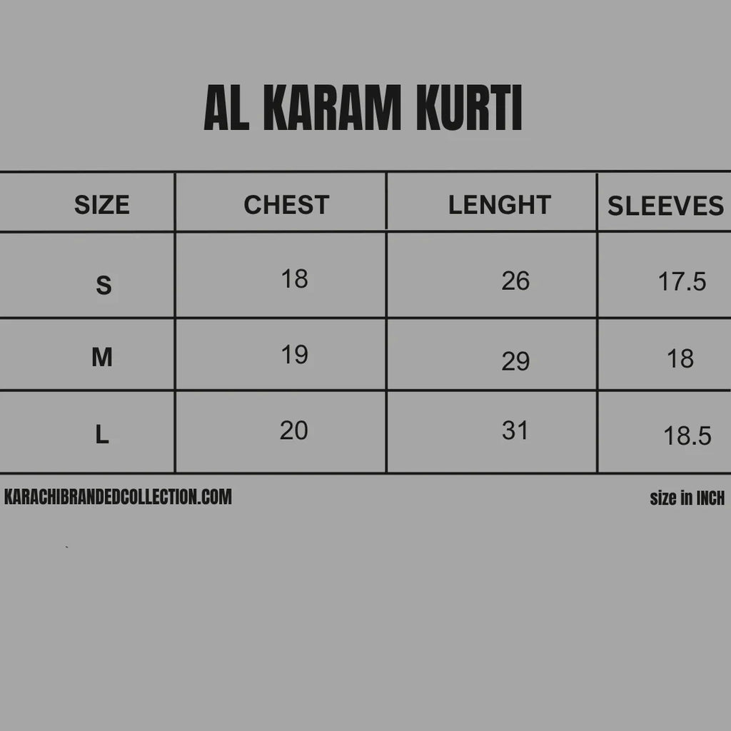 Alkaram Checkered - Stich Kurti / Shirt
