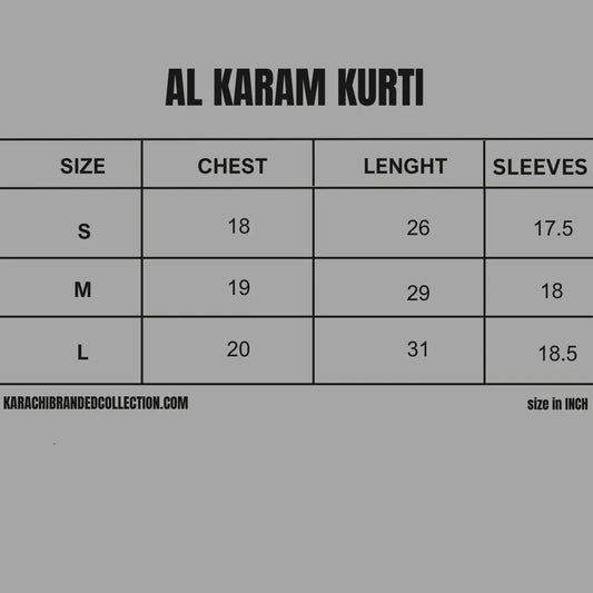 Alkaram Checkered- Stich Kurti / Shirt