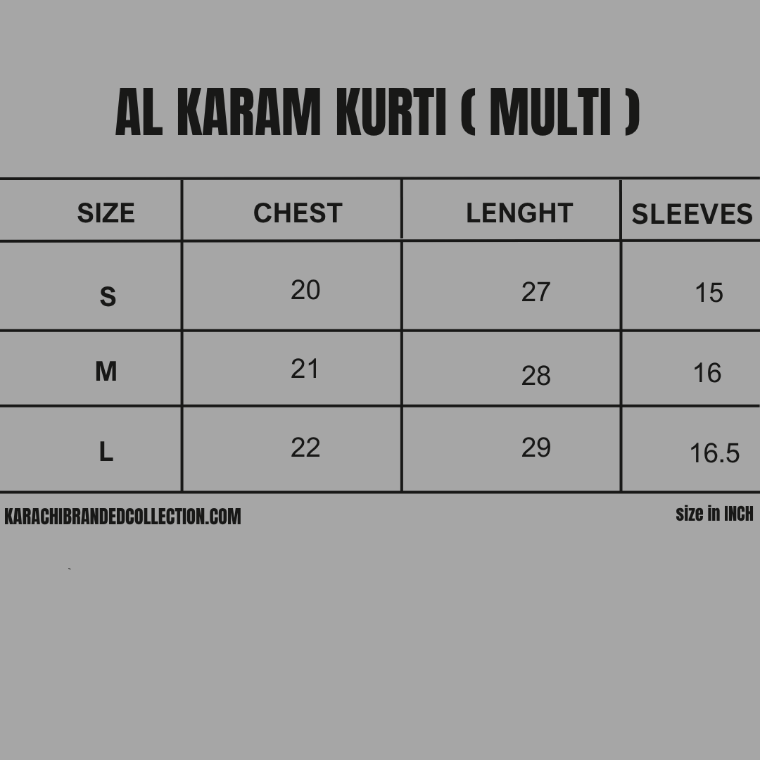 Alkaram - Stich Kurti / Shirt