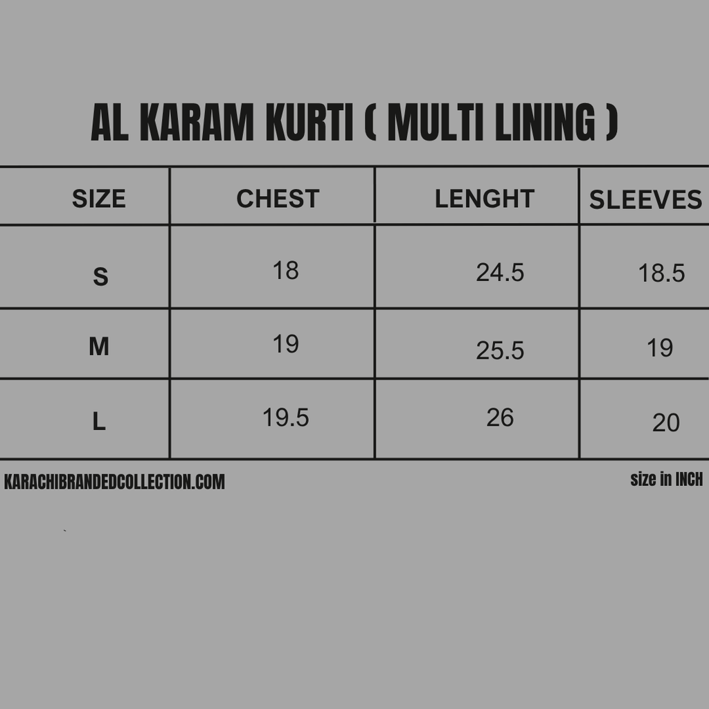 Alkaram - Stich Kurti / Shirt