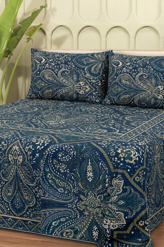 Classic Bed Bundle (6-Piece) Gable blue