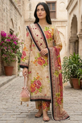 Keyseria By Jaffrani-3PC Unstitch Lawn Chapter-5-(Lite peach)