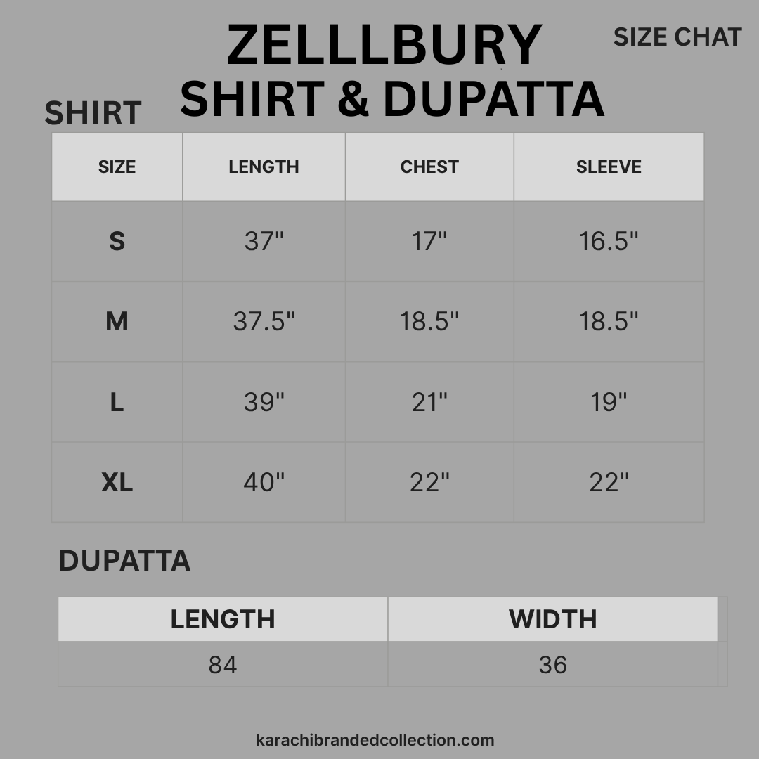 Zellbury Embroidered Kurta and Dupatta
