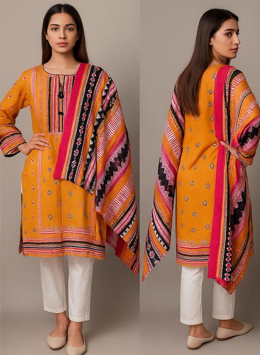 Gul Ahmed 2-Piece Lawn Shirt+Dupatta
