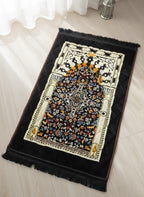 Velvet Foam Quilted Padded Jai Namaz | Floral Prayer Mat